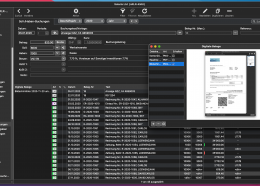 Buchungsdialog und Sammelplatz Digitale Belege shakehands Kontor Darkmodus