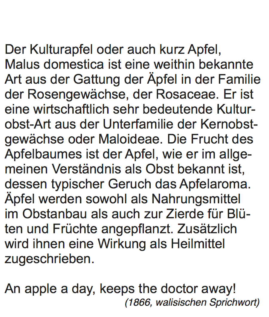 Gattung Äpfel