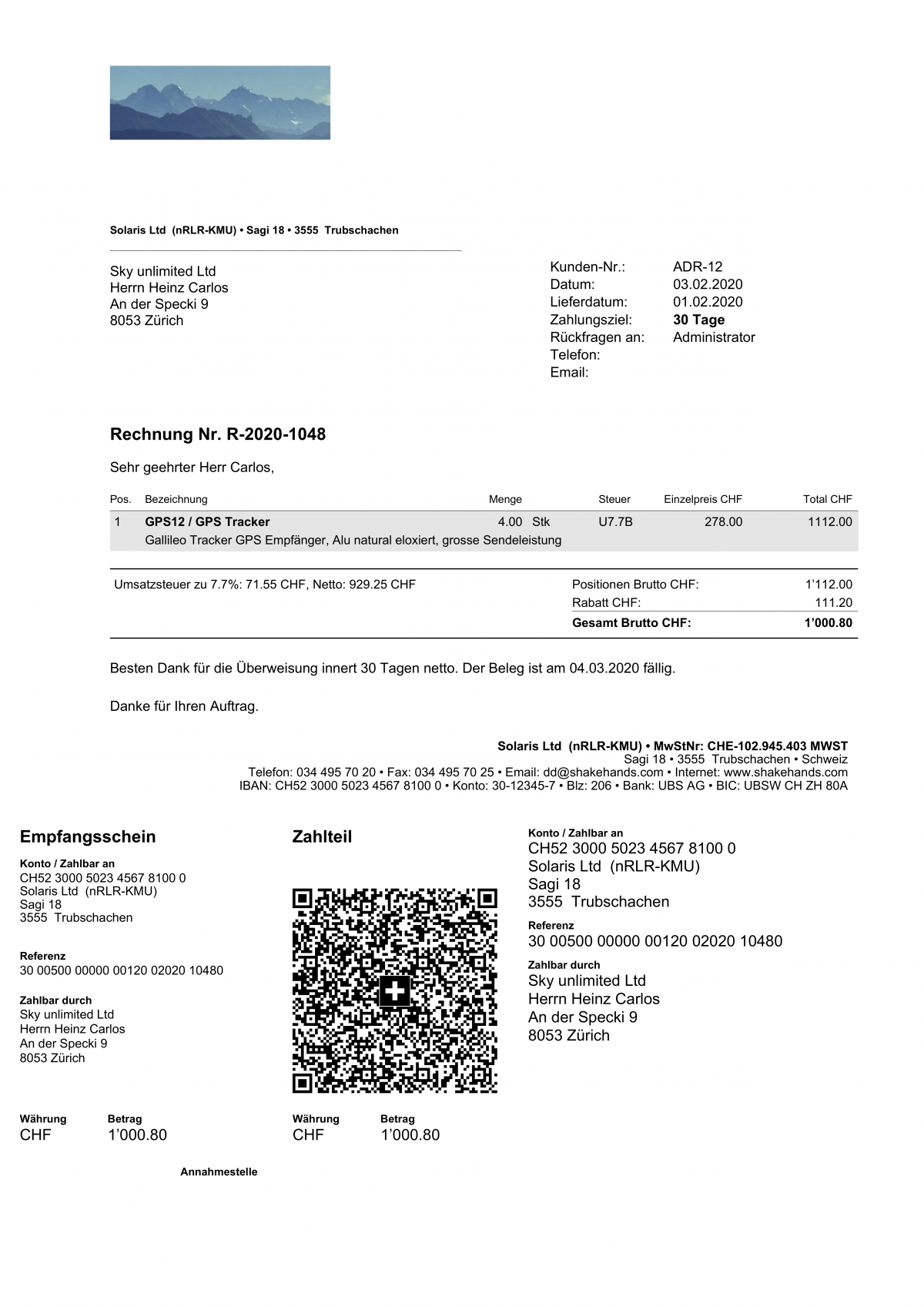 QR-Rechnung QR-Rechnung